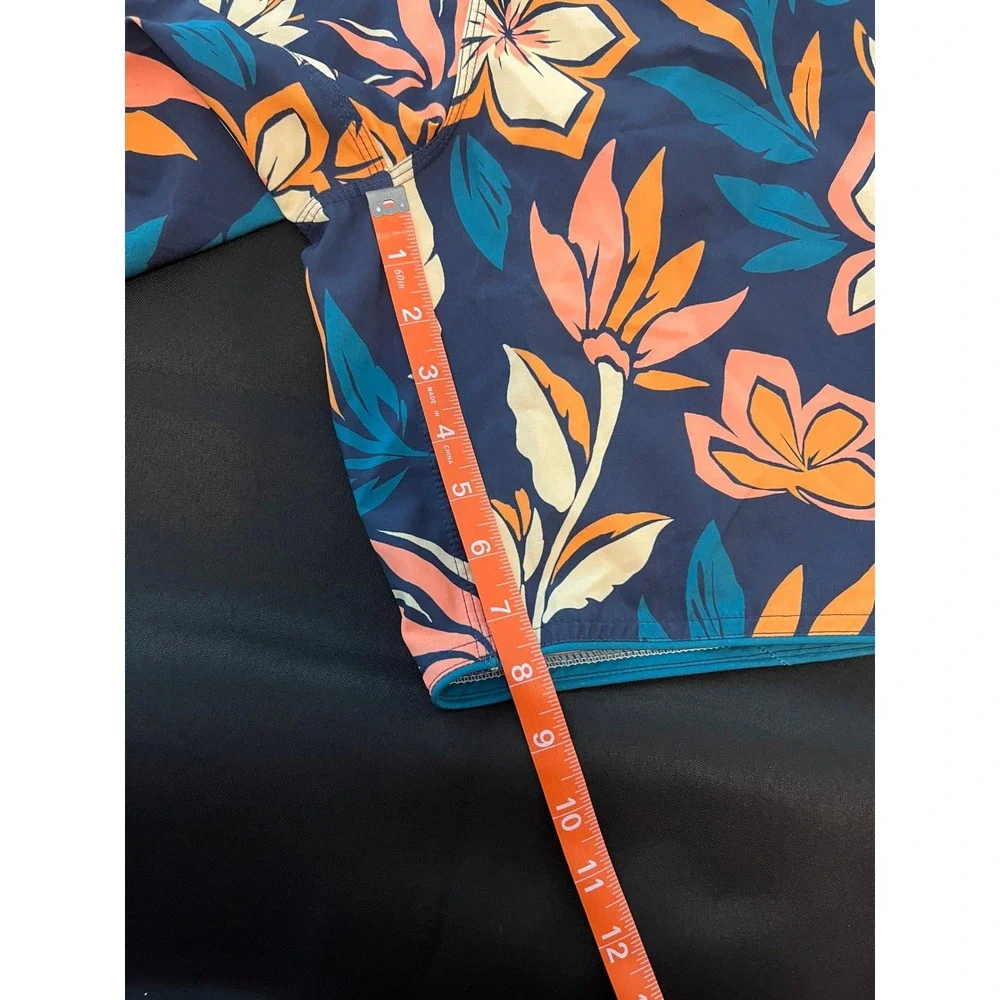 O'Neill Hyperfreak Mens Floral Board Shorts Navy Blue Orange Swim Trunks 30